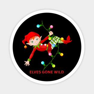 Wild Elves Shirt – Funny Naughty Christmas Elf Tee Magnet